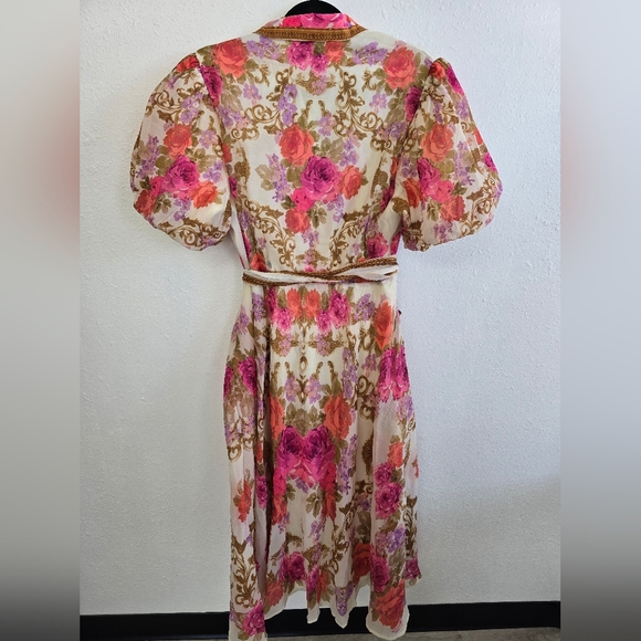 Vici NWT Meadowlane Floral Waist Tie Midi Dress Size XL - Picture 11 of 11